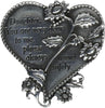 Visor Clip - Daughter - "...please always travel safely." - Heart with Sunflowers - Pewter