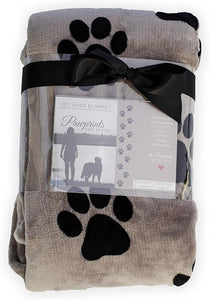 Memorial Pet Blanket - "Pawprints left by you" - Polyester - 50" X 60"