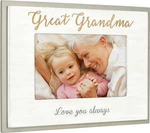 Picture Frame - Great Grandma - Cream with Gold and Black Text - 4"X6" Photo - 9.5"X7.5" Frame