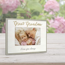 Load image into Gallery viewer, Picture Frame - Great Grandma - Cream with Gold and Black Text - 4&quot;X6&quot; Photo - 9.5&quot;X7.5&quot; Frame