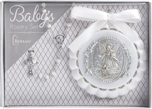 Baby's Rosary Gift Set - Cradle Ornament
