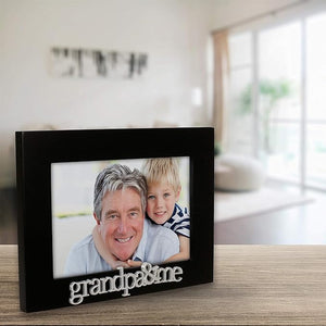 Picture Frame - "Grandpa & Me" - Black - 4" X 6" Photo