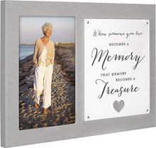 Load image into Gallery viewer, Picture Frame - &quot;When someone you love becomes a memory...&quot; - Gray and White - 5&quot;X7&quot; Photo - 10&quot;X7&quot; Frame