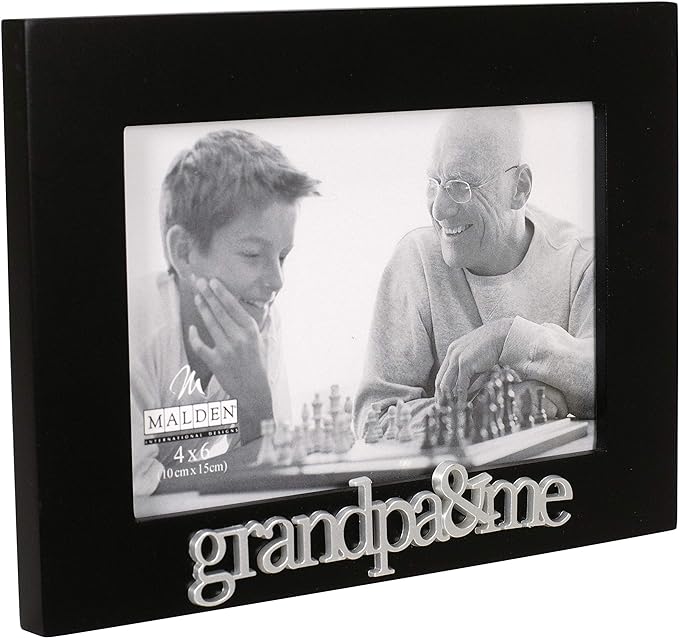 Lawrence Frames Portafoto 'Me And My Grandpa', Cornice In Metallo Argento Satinato, Per Foto 10x15 Cm, Da Tavolo