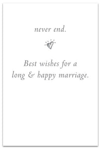 Greeting Card - Wedding - "May your beautiful beginning ~ never end."