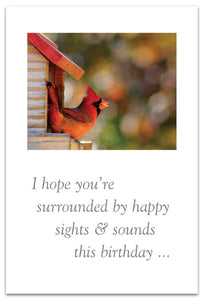 Greeting Card - Birthday - "...surrounded by happy sights & sounds..."