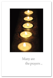 Greeting Card - Support & Encouragement - "Many are the prayers..."