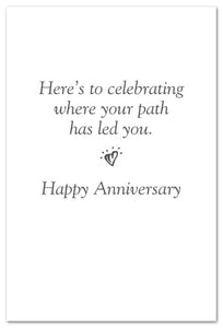 Greeting Card - Anniversary - "...Here's to celebrating..."