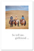 Greeting Card - Friendship - "...does this horse make my butt look big?"