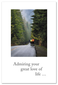 Greeting Card - Anniversary to Couple - Admiring your great love of life