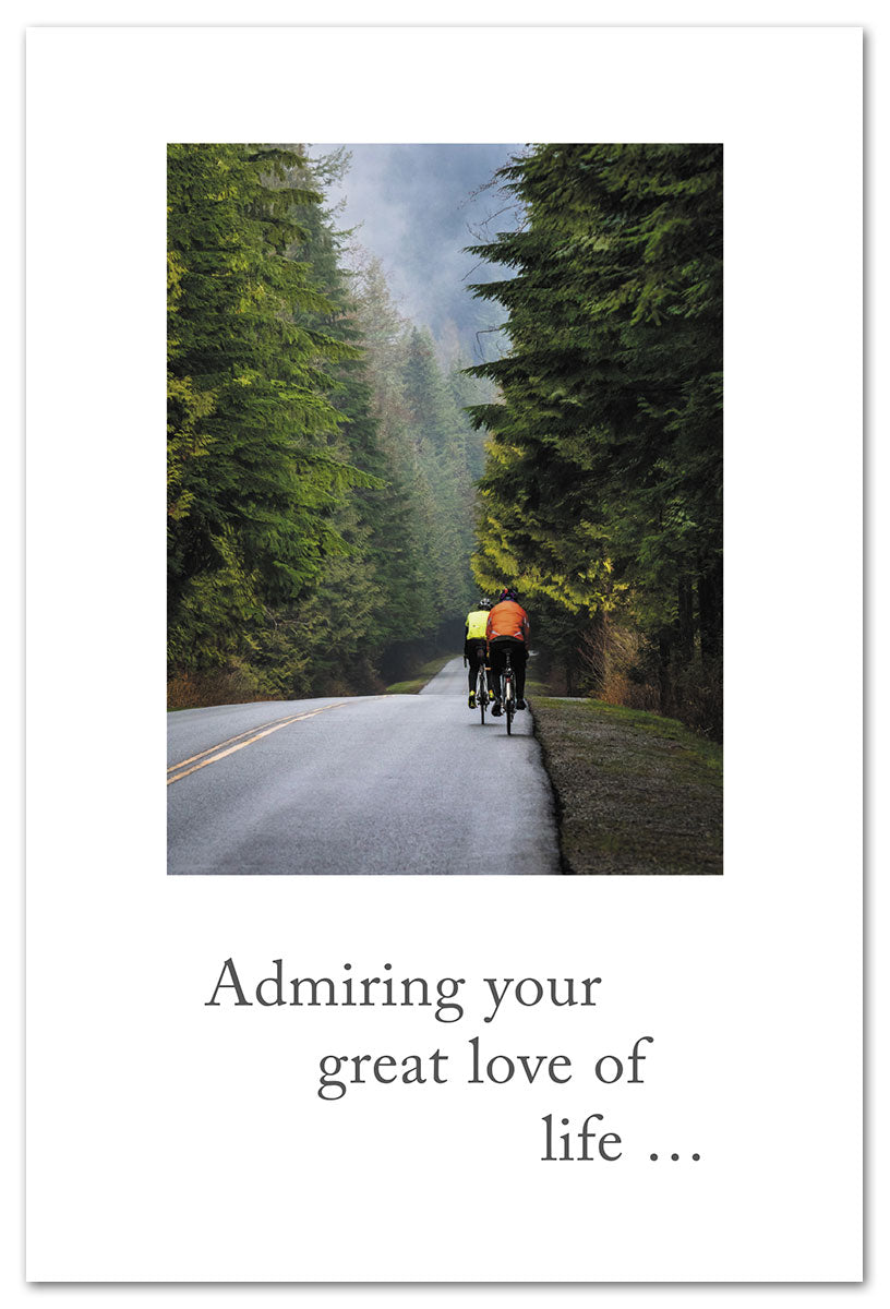 Greeting Card - Anniversary to Couple - Admiring your great love of life