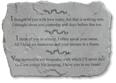 Garden Stone - I thought of you ...