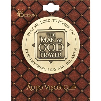Visor Clip - The Man of God Prayer - Brass-tone - 2