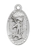 Necklace - "St. Michael Pray For Us" - Pewter with hand-engraved brite cuts