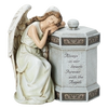 Memorial Angel Figurine - Keepsake Box - "Always in our hearts..." - Stone/Resin