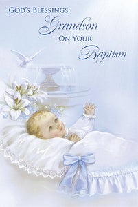 Greeting Card - Baptism - Grandson