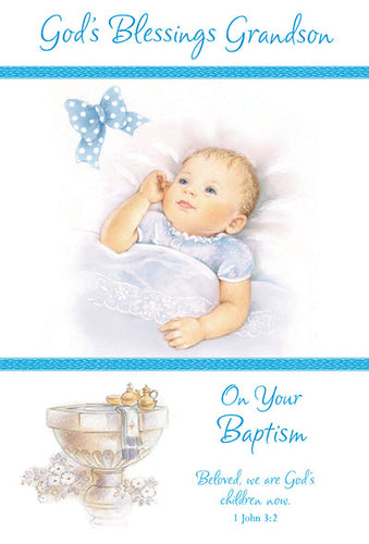 Greeting Card - Grandson Baptism