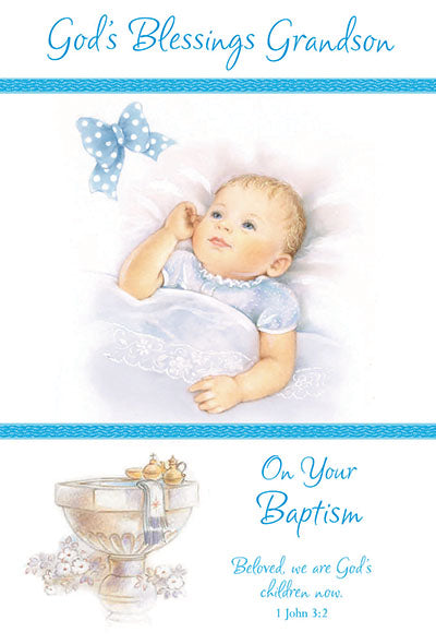 Greeting Card - Grandson Baptism