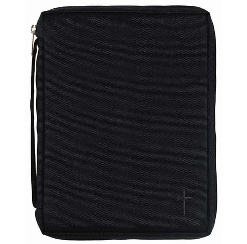 Bible Cover - Large - Black with Cross