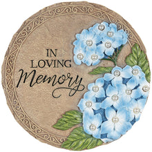 Load image into Gallery viewer, Plaques~&quot;In Loving Memory&quot; Stone Blue Flowers