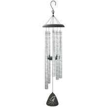 Load image into Gallery viewer, Wind Chimes - &quot;...We will meet again...&quot; - 44&quot; - Silver with black lettering