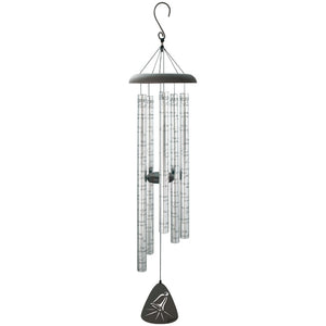Wind Chimes - "...We will meet again..." - 44" - Silver with black lettering