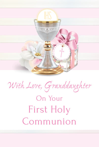 Greeting Card - First Holy Communion - Granddaughter