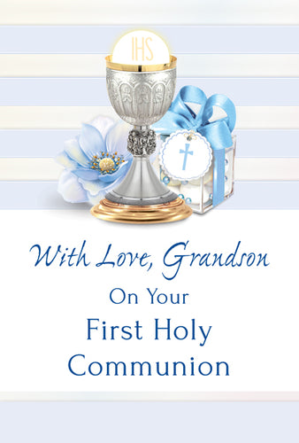 Greeting Card - First Holy Communion - Grandson