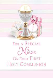 Greeting Card - First Holy Communion - Niece