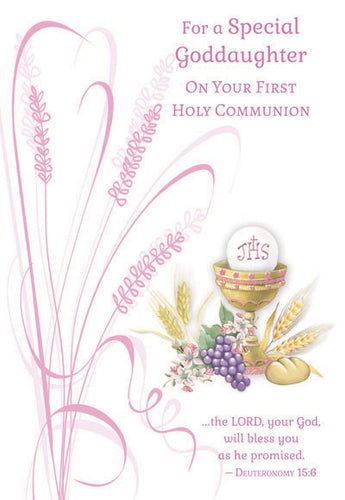 Greeting Card - First Holy Communion - Goddaughter
