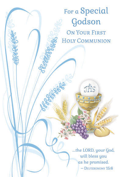 Greeting Card - First Holy Communion - Godson