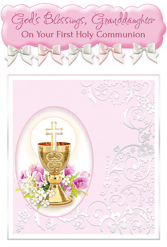 Greeting Card - First Holy Communion - Granddaughter