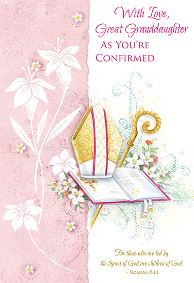 Greeting Card - Great Granddaughter Confirmation