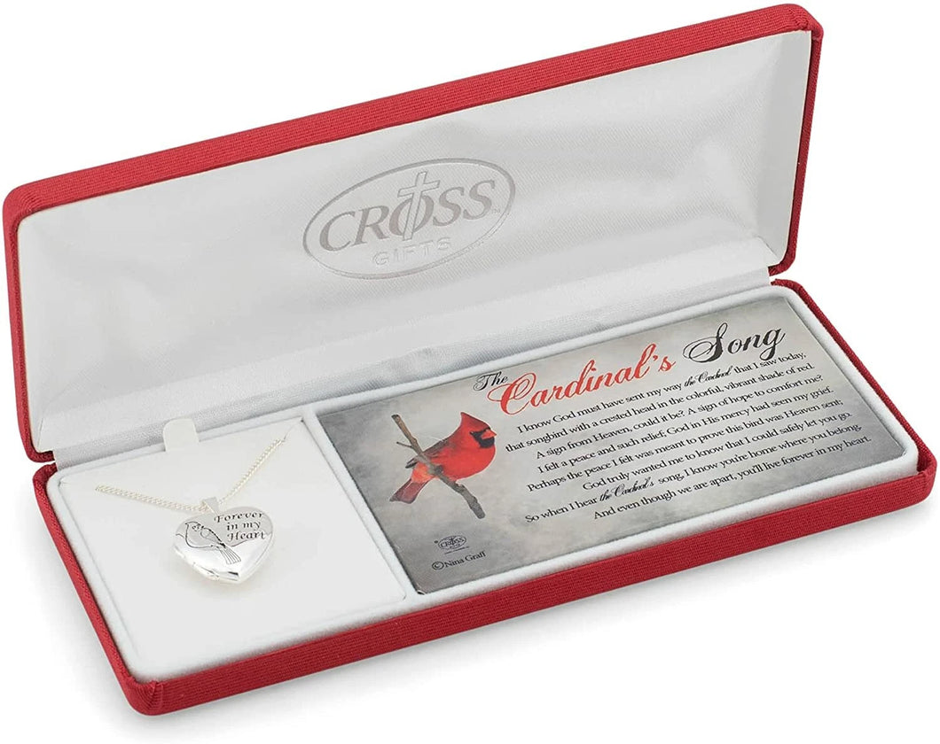 Necklace-Cardinal Song Memory Locket