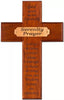 Cross - Serenity Prayer - Mahogany Wood