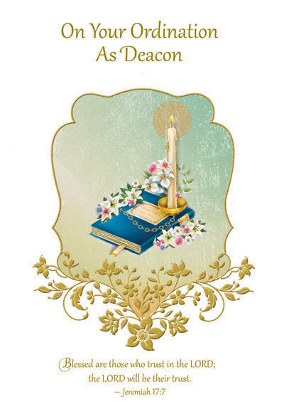 Greeting Card - On Your Ordination - Deacon