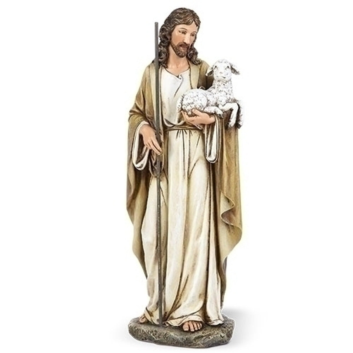 Figurine - Good Shepherd - Stone/Resin - 10.5