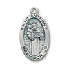 Necklace - "Saint Anthony Pray For Us" - Sterling Silver Medal - 18" Stainless Steel Chain