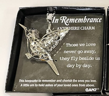 Load image into Gallery viewer, In Remembrance Anywhere Charm - Keepsake Urn - Hummingbird
