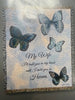 Throw/Tapestry - Blue Butterflies With Verse - Wife