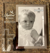 Load image into Gallery viewer, Picture Frame - Baptized in Christ - Glass with Mirror Frame - 4&quot;X6&quot; Photo - 9.5&quot;X9.5&quot; Frame