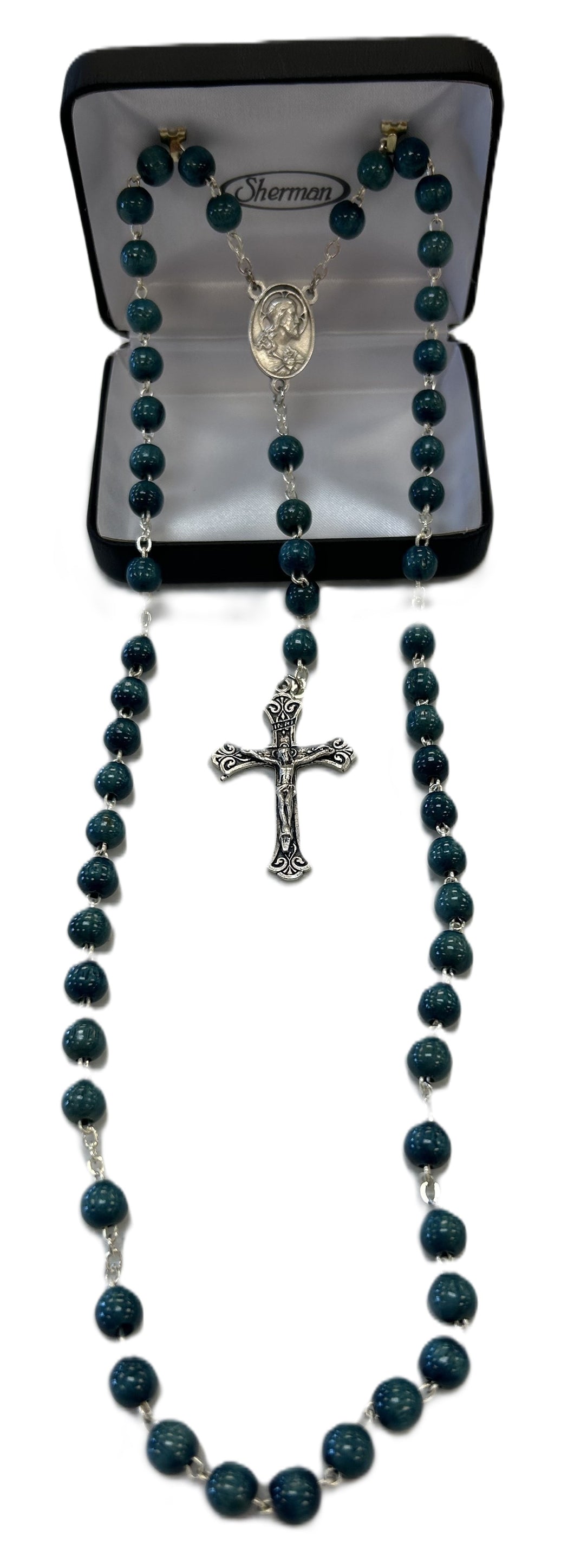 Rosary - Viridian Wooden beads