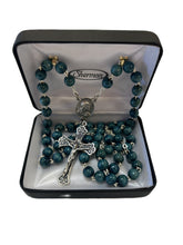 Load image into Gallery viewer, Rosary - Viridian Wooden beads