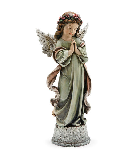 Little Girl Angel Statue - Music Box - Amazing Grace - Height: 14.5