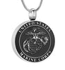 Keepsake Urn Pendant - Marine Emblem