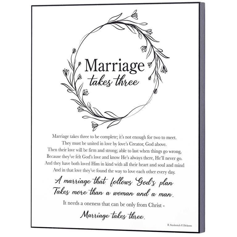 Plaque-Marriage Takes Three