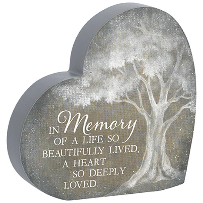 Plaque-In Memory Heart Sitter