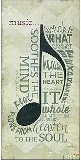 Music Speaks - Wood Plaque