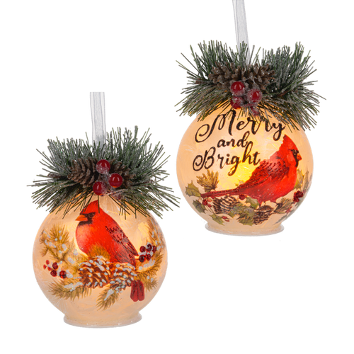 Ornaments - Glass - Merry and Bright / Cardinal