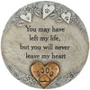 Step Stone-"Left My Life Paw Print Stone